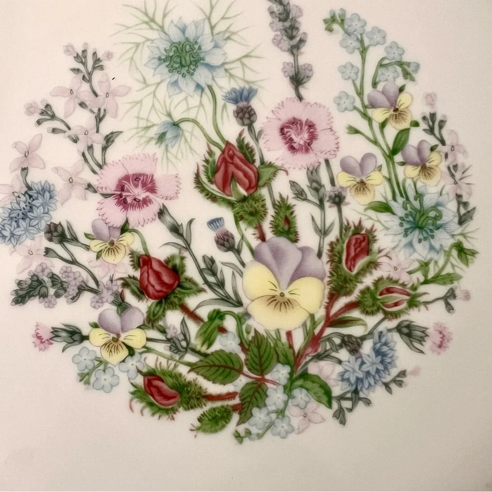 NIB Aynsley WILD TUDOR Fine Bone China Gateau Cake‎ Plate & Server Knife 10.5”